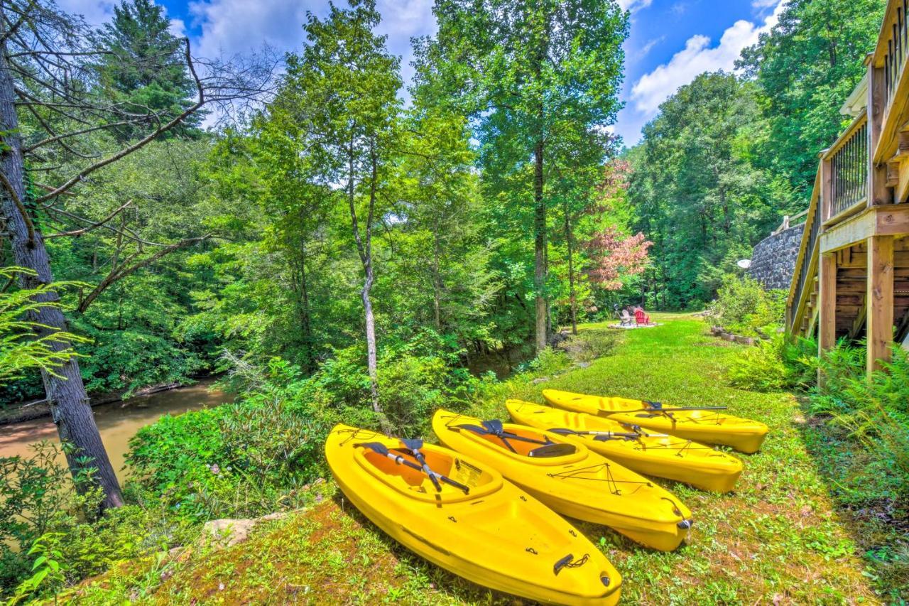 Cozy Riverside Dahlonega Home With Kayaks And Fire Pit Bagian luar foto