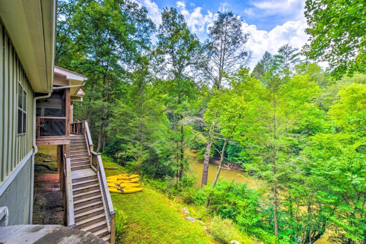Cozy Riverside Dahlonega Home With Kayaks And Fire Pit Bagian luar foto