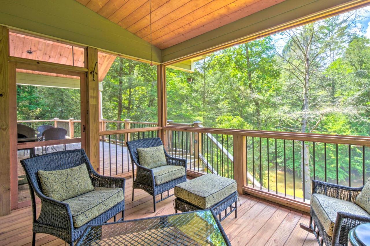 Cozy Riverside Dahlonega Home With Kayaks And Fire Pit Bagian luar foto