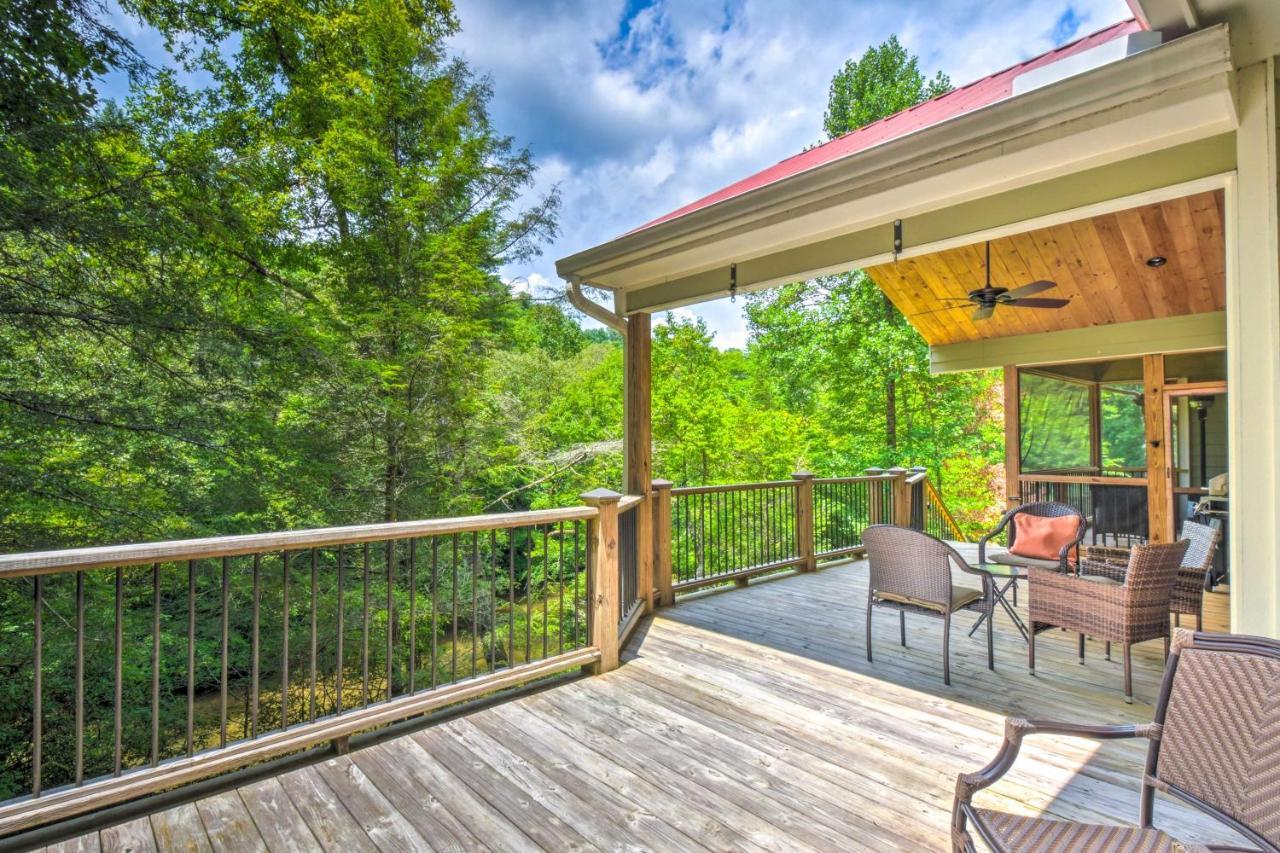 Cozy Riverside Dahlonega Home With Kayaks And Fire Pit Bagian luar foto
